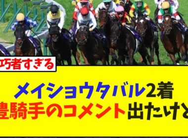 メイショウタバル2着武豊騎手のコメント出たけど…【競馬】