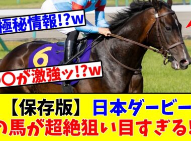 【日本ダービー】【保存版】皐月賞を踏まえて、やはりあの馬が超絶狙い目すぎる!?www