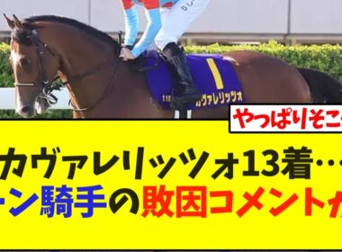 【皐月賞】カヴァレリッツォ13着…レーン騎手の敗因コメントが…【競馬】