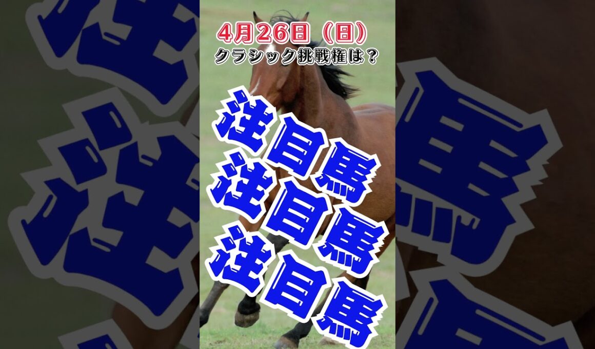 クラシック出走権はどの馬に？　中央競馬予想　4月26日　注目馬#shorts