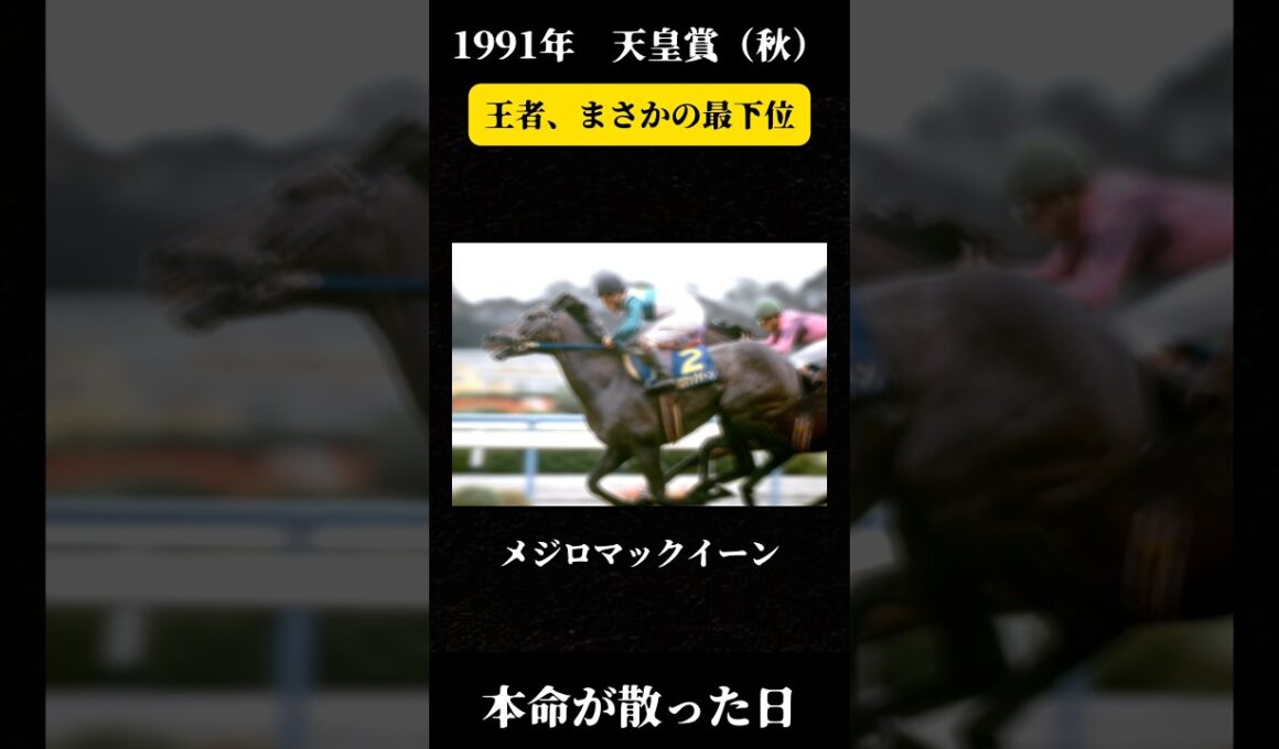 先頭でゴールして最下位になった。【1991年 天皇賞（秋）】#競馬 #天皇賞秋 #メジロマックイーン #降着 #武豊 #プレクラスニー #名馬