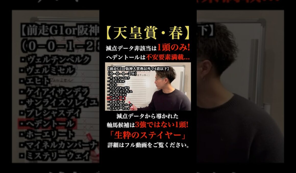 【天皇賞・春2026】減点データ突破は1頭のみ🔥 #天皇賞春 #天皇賞 #競馬予想 #中央競馬予想 #データ分析