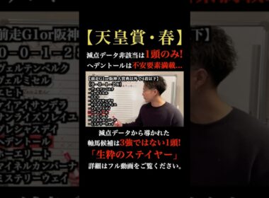 【天皇賞・春2026】減点データ突破は1頭のみ🔥 #天皇賞春 #天皇賞 #競馬予想 #中央競馬予想 #データ分析