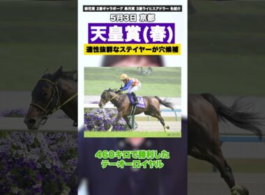 【天皇賞春2026】オススメ穴候補！適性抜群なステイヤー【桜花賞はギャラボーグ 皐月賞ではライヒスアドラー を紹介】