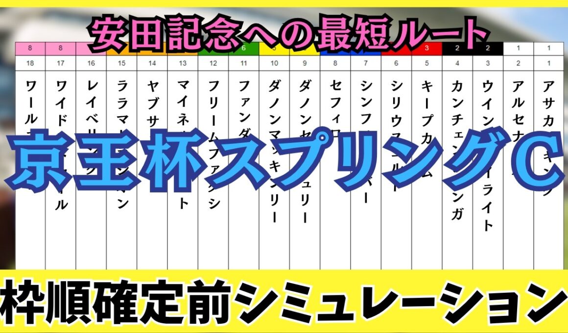 【京王杯スプリングカップ2026】枠順確定前シミュレーション 安田記念への優先出走権をかけた、東京1400mのスピードバトル誰が制するのか？