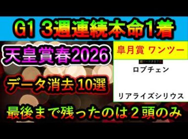 🎯G1・3週連続本命1着 【天皇賞春2026】 消去データ10選　最後まで残ったのは2頭のみ