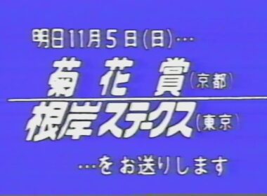 懐かしの「中央競馬ダイジェスト」1989年 菊花賞・前日