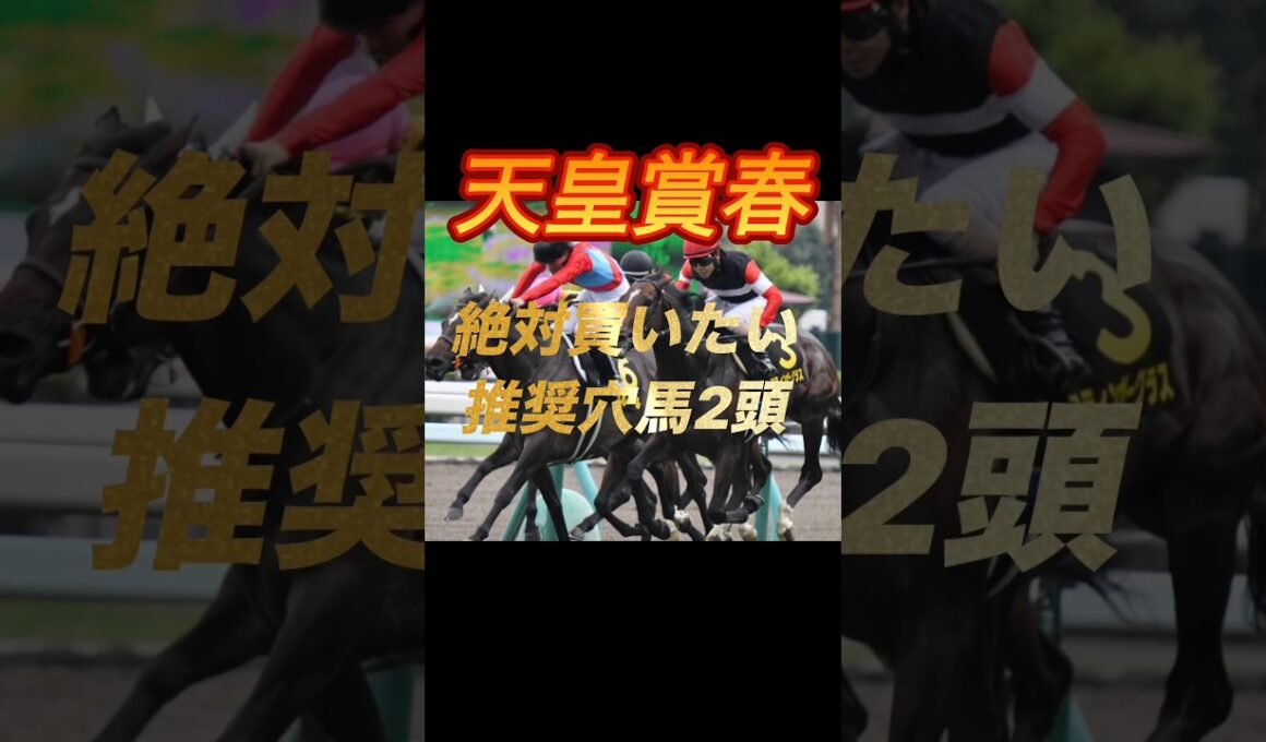 天皇賞春2026 絶対買いたい推奨穴馬2頭紹介