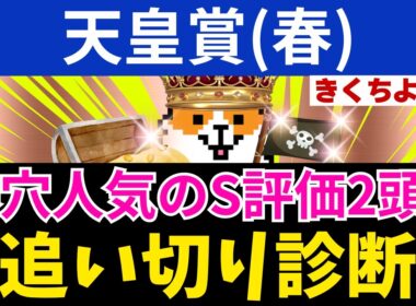 追い切り診断【天皇賞(春) 2026】ワイド1点買い目公開！「爆穴人気のS評価」を獲得した馬はコノ2頭！