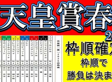 【天皇賞春2026枠順確定】人気馬に危険配置 京都3200mで最後に残る馬が決まった
