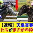 【天皇賞春】【速報】2強決着!?あの馬たちがまさかの枠に入ったことでJRAに疑惑が!?www