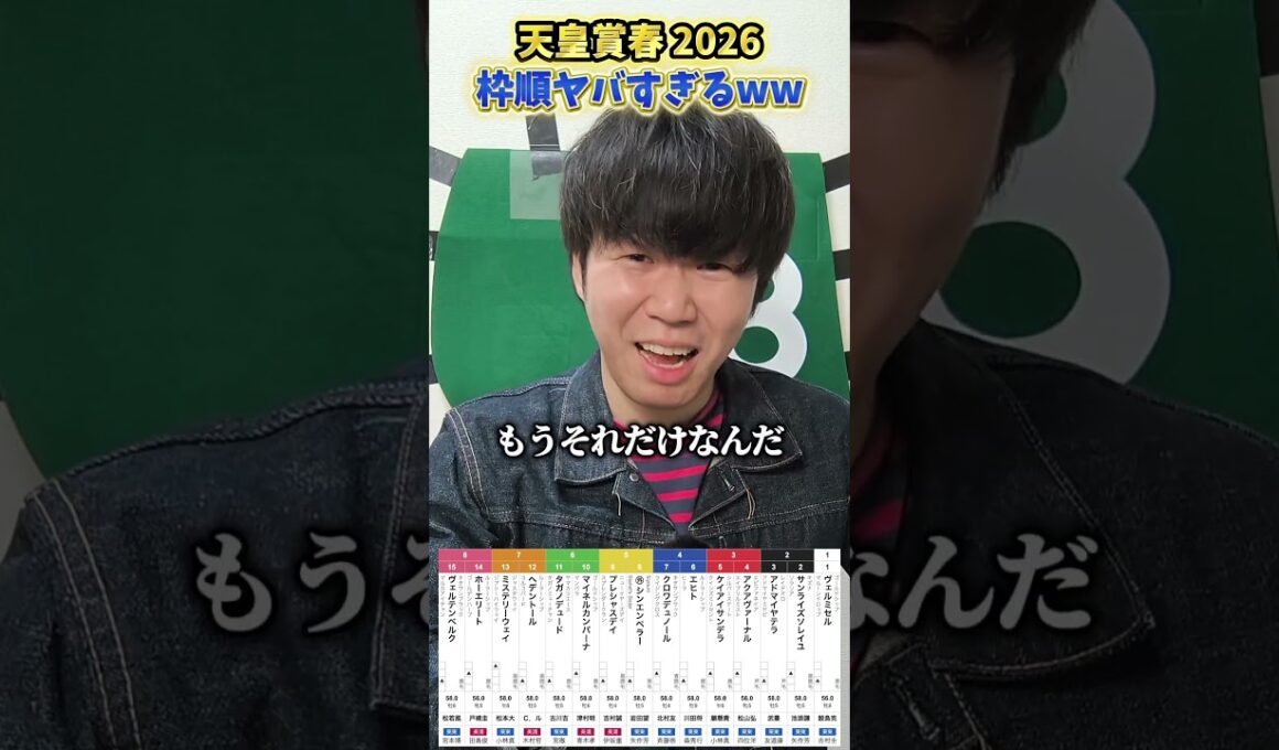 【競馬予想】天皇賞春の枠順がヤバすぎるwww#競馬#競馬予想#天皇賞春