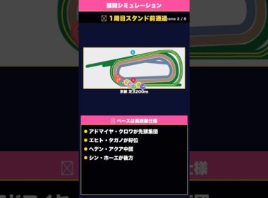 天皇賞春2026 展開シミュ アドマイヤテラ先行/クロワデュノール中枠/前年覇者ヘデントール3コーナーから差し #Shorts