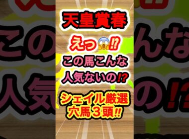 天皇賞春のシェイル厳選穴馬ベスト3！　#競馬  #天皇賞春  #競馬予想  #GI  #shorts