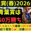 【先週は◎〇▲で60万勝ち】天皇賞(春)2026最終予想