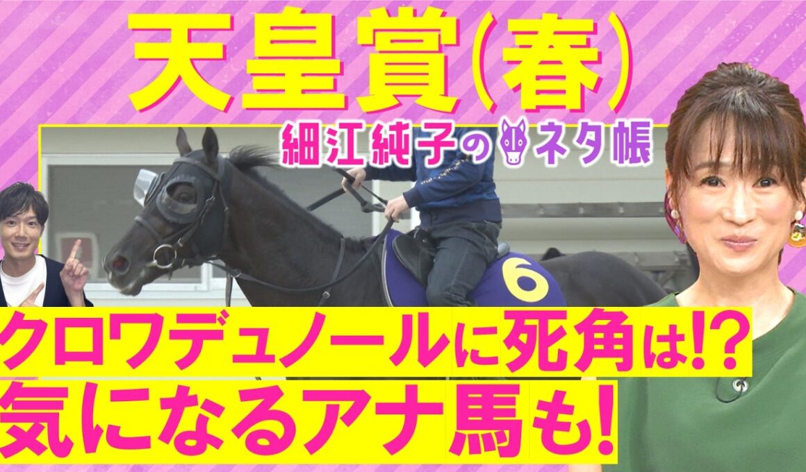 「終いの脚は良いものを持っている！」クロワデュノール、アドマイヤテラ、ヘデントール・・・天皇賞(春)ＧⅠを元ジョッキーの細江さんが徹底解説！＜細江純子のネタ帳＞