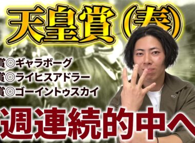 【天皇賞（春）2026】GI２週連続的中中！クロワデュノールの取捨は？本命はこの馬で決まり！