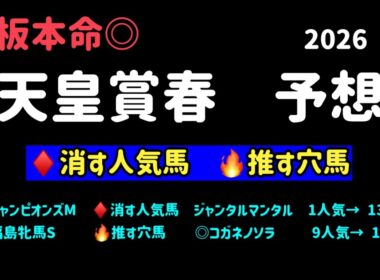 【競馬予想】　天皇賞春　予想　2026