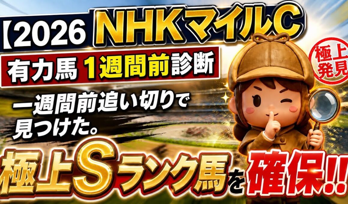 【2026 NHKマイルC】1週前診断！S評価はあの馬！競馬探偵あやの極秘プロファイル調査報告書