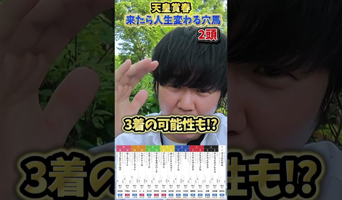 【競馬予想】天皇賞春で来たら人生が変わる穴馬2頭紹介#競馬#競馬予想#天皇賞春#穴馬