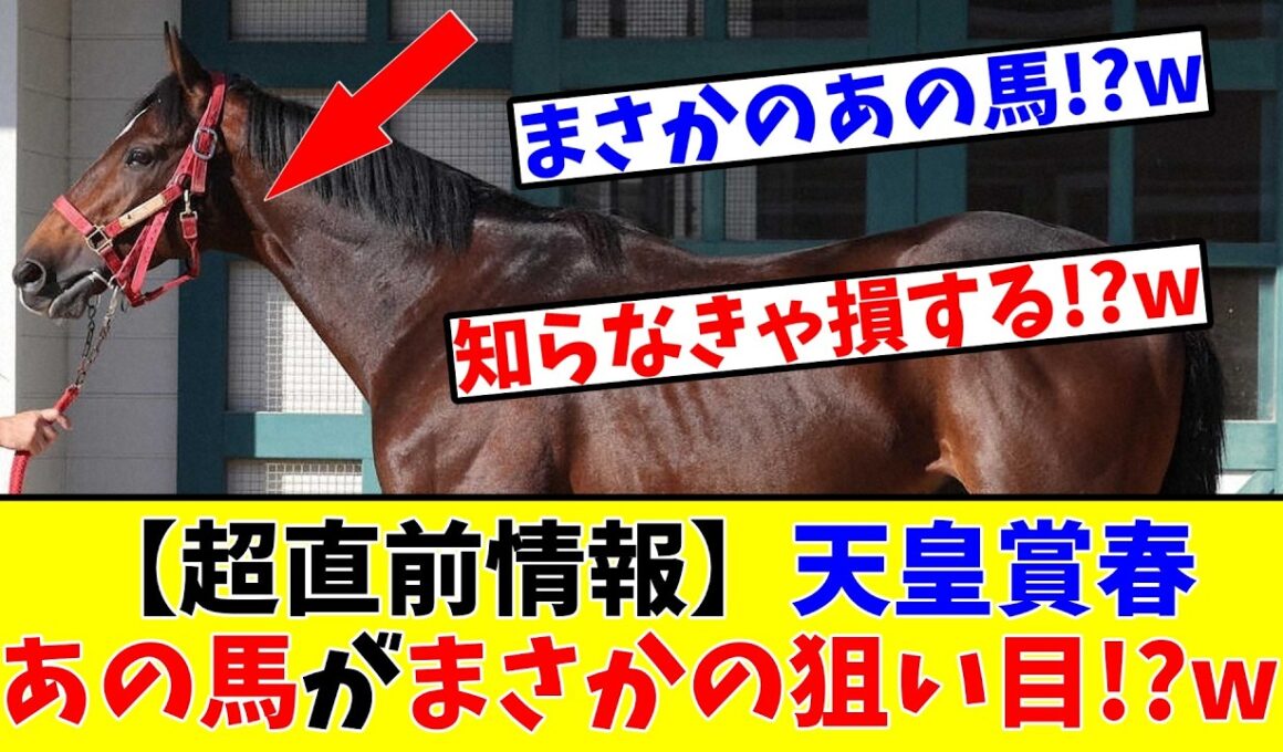 【天皇賞春】【超直前情報】今年の天皇賞春はデータが通じない!?wあの馬がまさかの狙い目に!?www