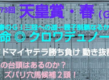 🐴 第173回  天皇賞・春（GⅠ）予想❗️