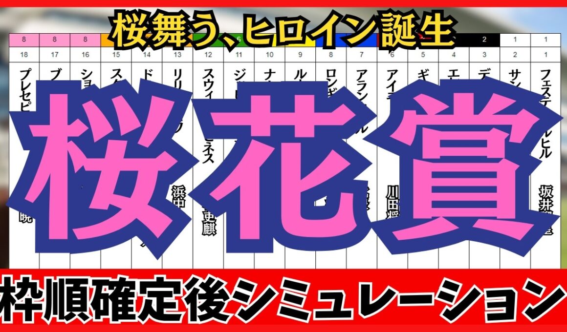 【桜花賞2026】枠順確定後シミュレーション 桜舞う、ヒロイン誕生。スターアニスは7枠15番、ドリームコアは7枠14番に確定