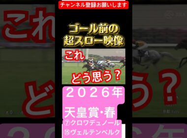 #2026年 #競馬 #天皇賞・春 #g1 #クロワデュノール  #ヴェルテンベルク #アドマイヤ #スロー再生 #ゴール #決勝