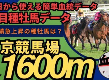 【競馬】東京芝1600m血統傾向分析2026年最新版！好成績種牡馬と産駒の買い時ポイント徹底解説！