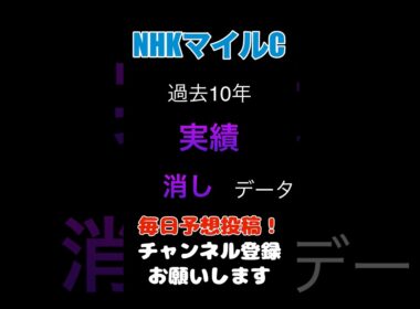 【NHKマイルカップ2026】実績からの消しデータ！#nhkマイルカップ #競馬予想 #馬券