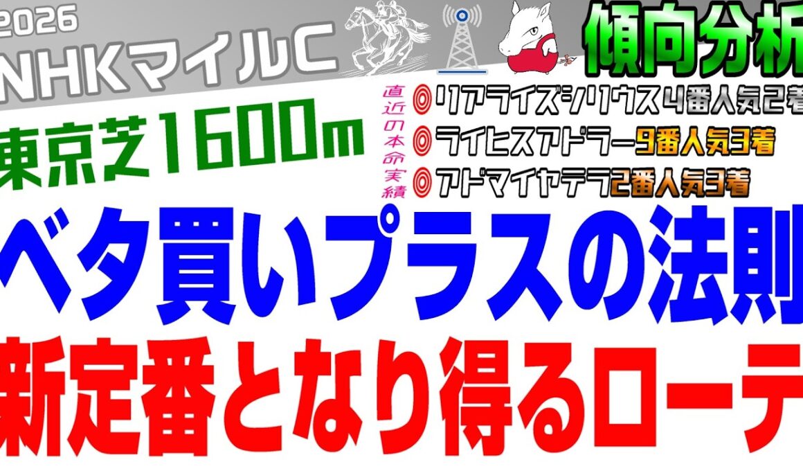 【NHKマイルカップ2026・傾向分析】昨年は爆穴◎チェルビアットで的中🔥今年の注目馬はあの馬‼️