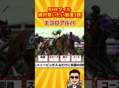 【NHKマイルC2026】絶対買いたい厳選3頭#競馬 #競馬予想 #NHKマイルC
