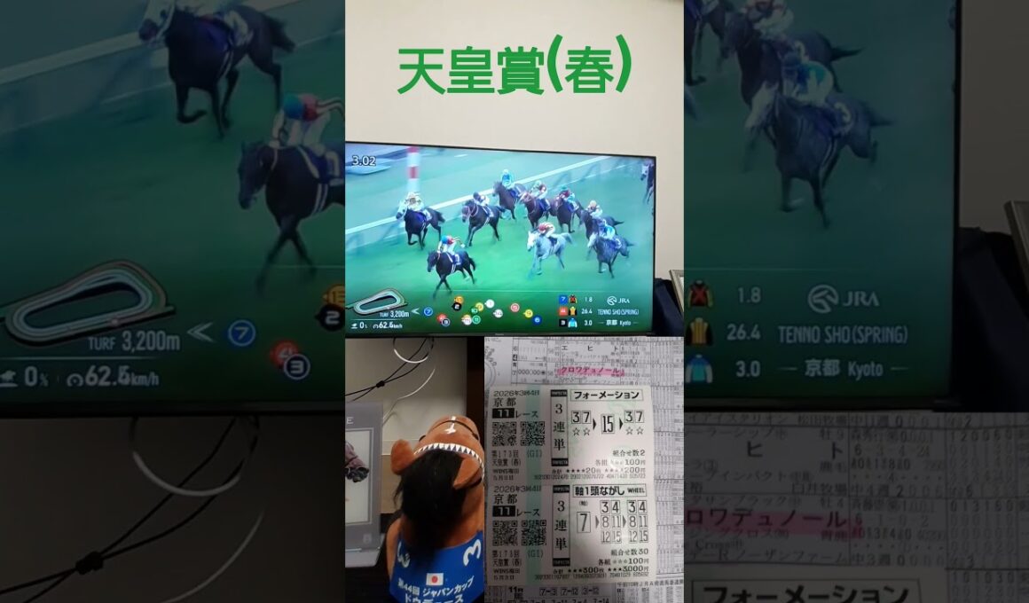 天皇賞(春)2026 #競馬 #horse #的中 #天皇賞春 #クロワデュノール #北村友一 #京都 #京都競馬場 #三連単