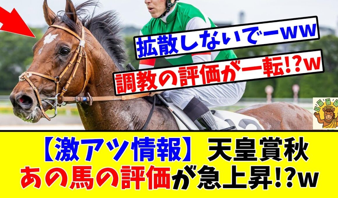 【天皇賞 秋】【激アツ情報】天皇賞秋出走予定のあの馬の評価が急上昇してしまっている件について!?www