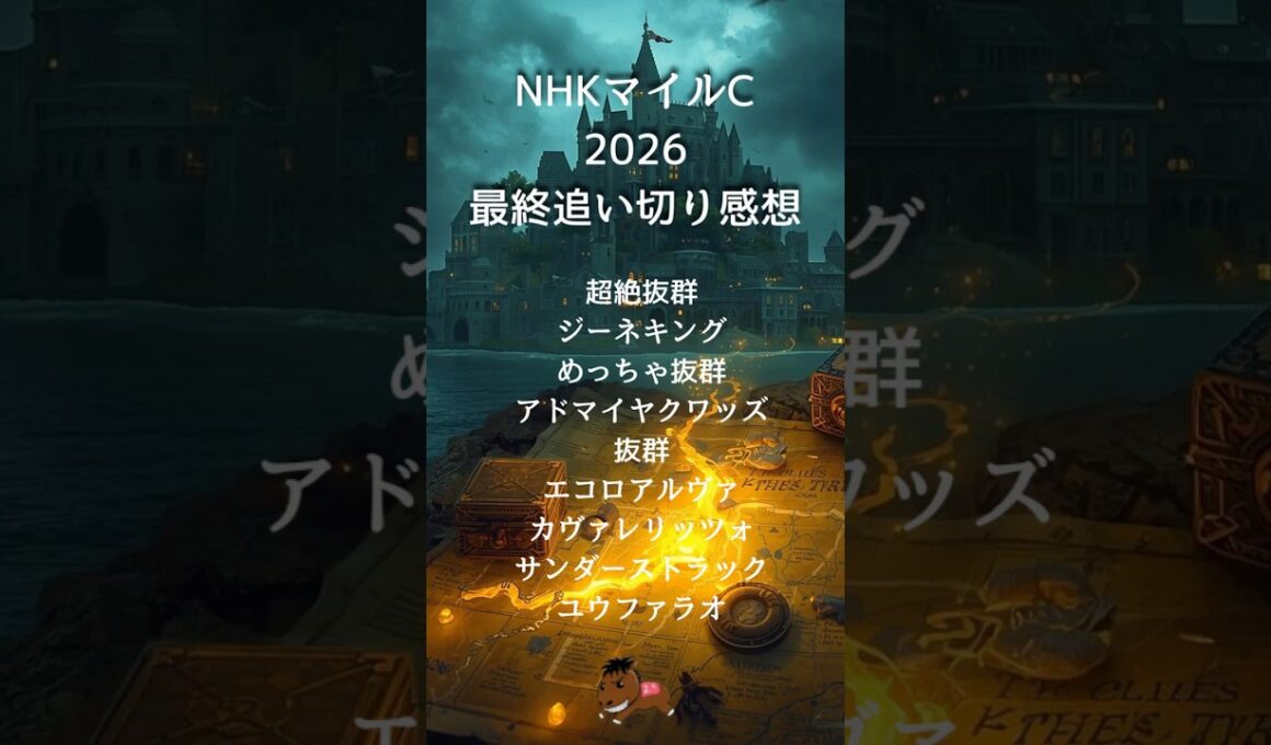【NHKマイルカップ2026最終追い切り感想】#nhkマイルカップ #競馬予想#ジーネキング#アドマイヤクワッズ