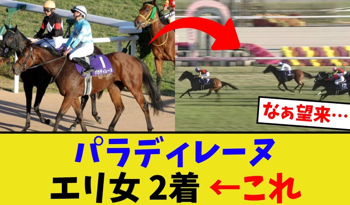 パラディレーヌ、エリザベス女王杯2着【競馬反応集】