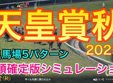 天皇賞秋2025 枠順確定版シミュレーション 《良馬場5パターン》【 天皇賞秋2025 予想 】
