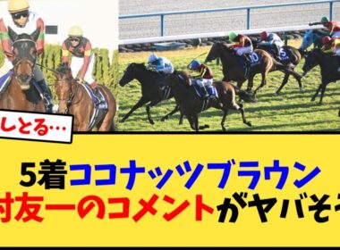【エリザベス女王杯】5着ココナッツブラウン北村友一のコメントがヤバそう…【競馬反応集】