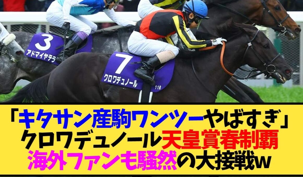 【海外の反応】【天皇賞春2026】クロワデュノール優勝に海外が大興奮wwwキタサン産駒ワンツー←これ【競馬】