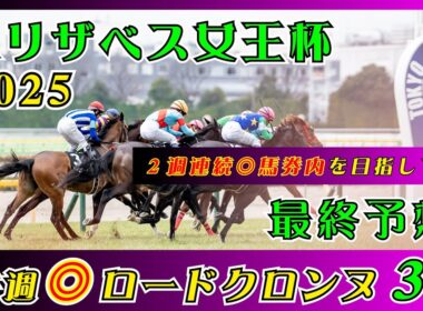 【エリザベス女王杯2025】久々の本命被り！G Iでの◎被りは10R中10R馬券内中！11R連続なるか！【最終予想】