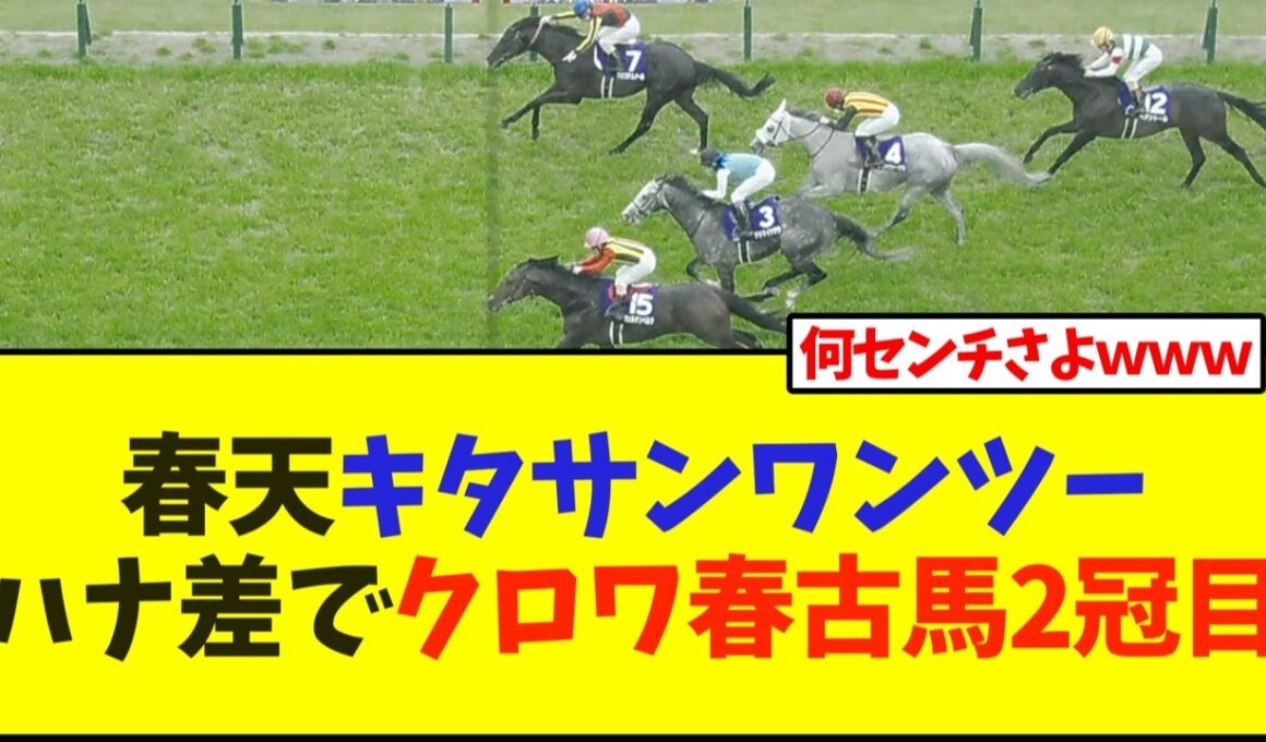 春天キタサンワンツー、ハナ差でクロワデュノール春古馬2冠目【競馬】