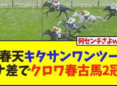 春天キタサンワンツー、ハナ差でクロワデュノール春古馬2冠目【競馬】