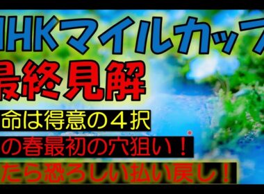 NHKマイルカップ2026　最終見解