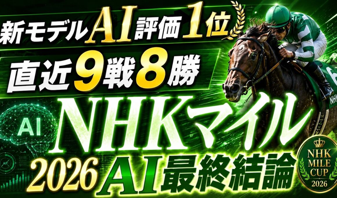 【NHKマイル2026 AI最終結論】新モデルAI評価1位は直近9戦8勝・中止除き全的中中！