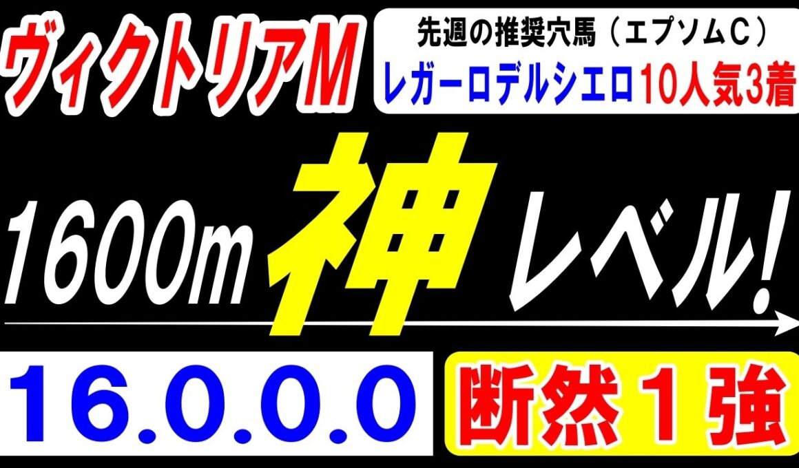 【 ヴィクトリアマイル 2026 】 世界が大絶賛！（16.0.0.0）断然１強！