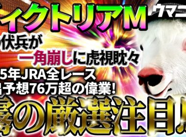 【ヴィクトリアマイル2026】あの伏兵が一角崩しに虎視眈々！ 2025年JRA全レース先出予想76万超のプラス収支を達成！ プロ予想MAXランキング1位・霧の厳選注目馬＆評価が難しい馬を特別公開！