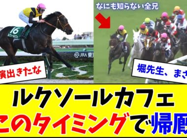 【あるぞ…】ルクソールカフェ、このタイミングで帰厩w w w