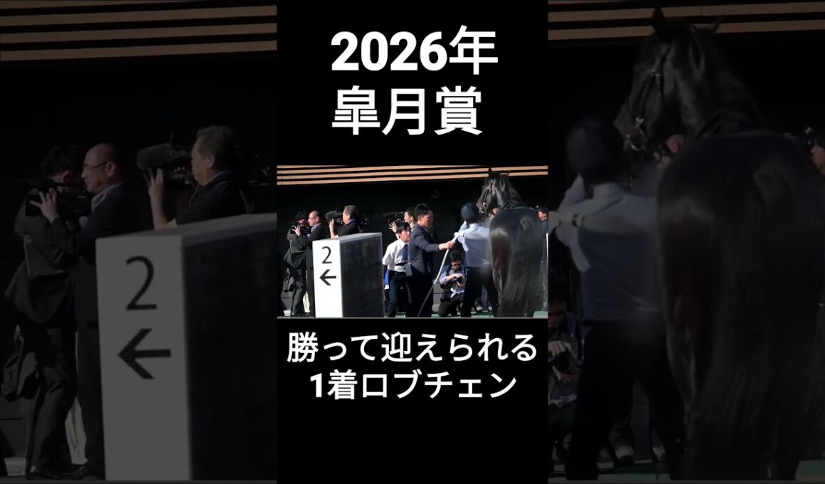 2026年皐月賞 勝って検量室前で歓喜もともに迎えられる1着ロブチェン