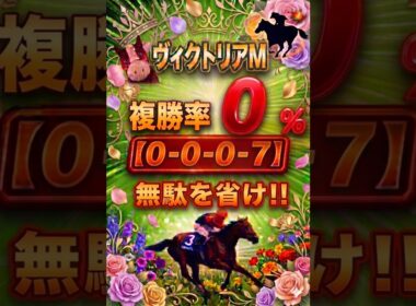 【ヴィクトリアマイル...知っておかないと大損】#競馬予想 #競馬