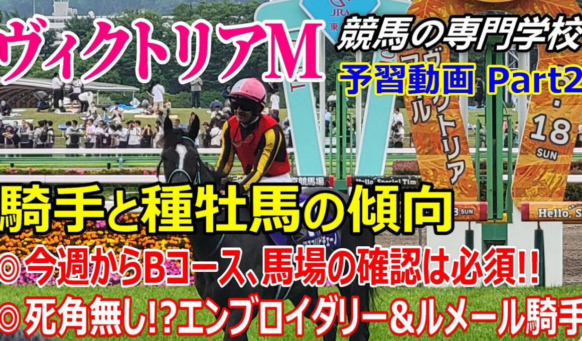 【ヴィクトリアマイル2026】予習動画 Part2 エンブロイダリーに死角無し!?ルメール騎手現在6年連続馬券内【競馬の初心者の方にもわかりやすく解説】